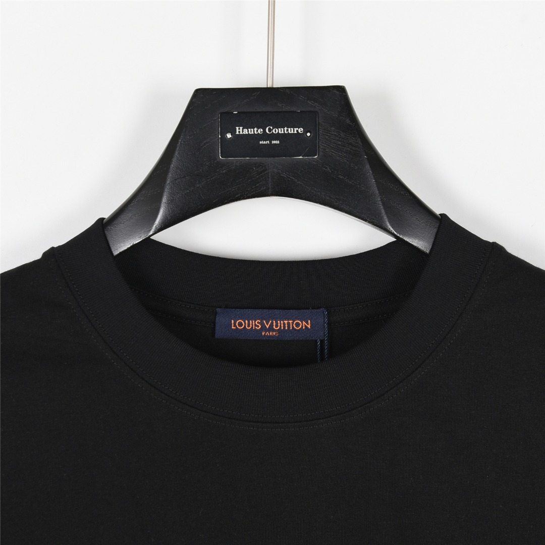 Louis Vuitton/路易威登 25ss 反转圆标小标logo刺绣短袖T恤