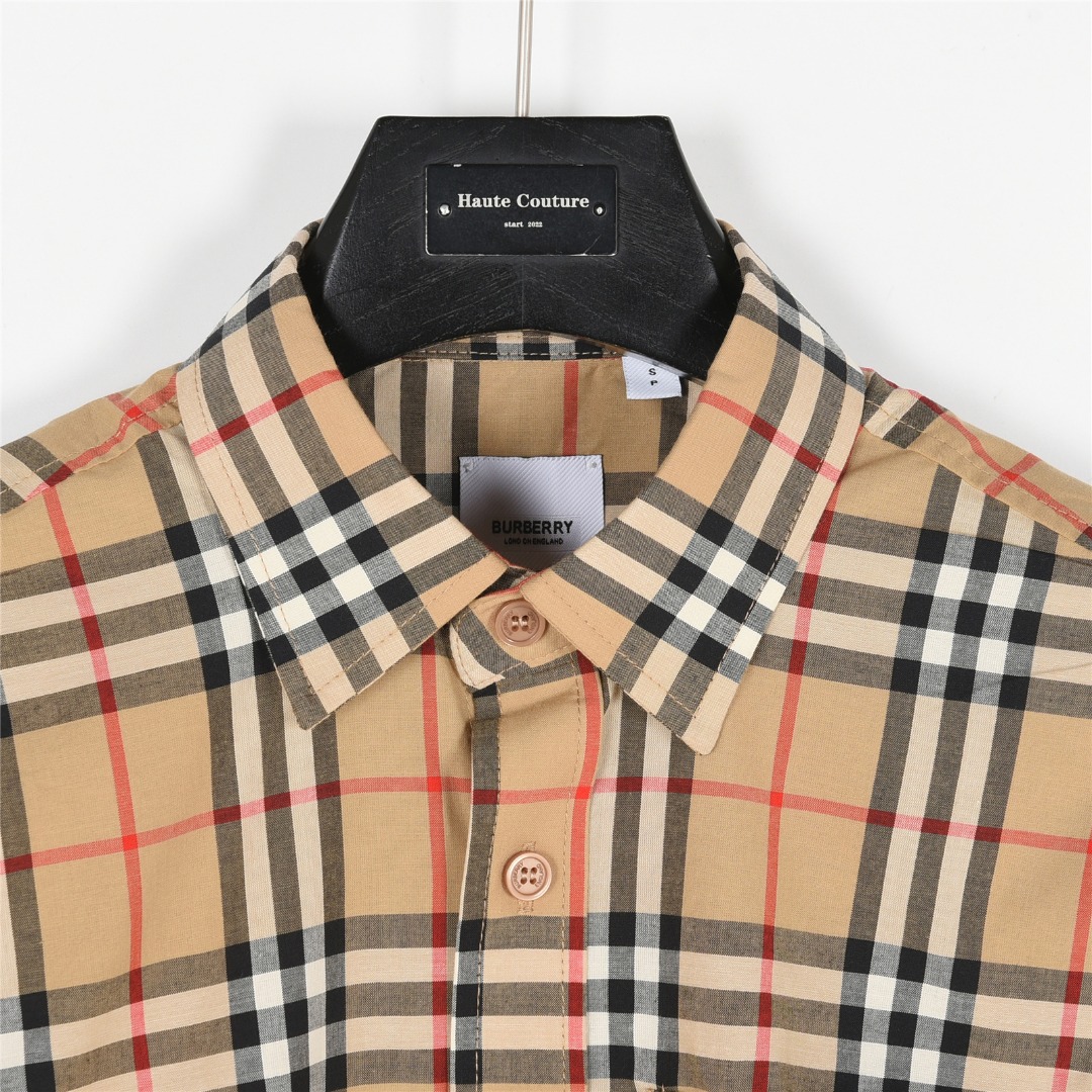 Burberry/巴宝莉 经典胸前口袋格纹长袖衬衫