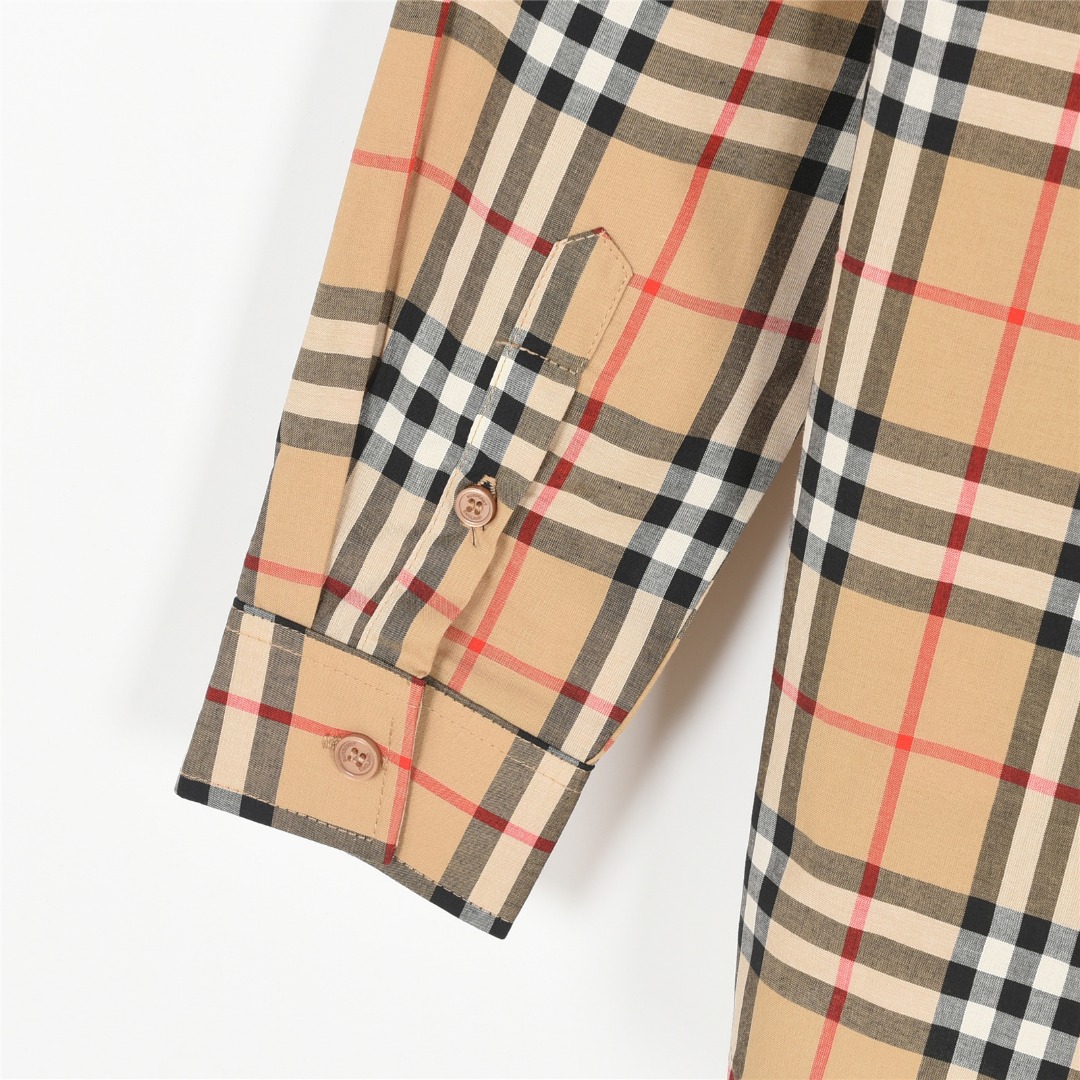 Burberry/巴宝莉 经典胸前口袋格纹长袖衬衫