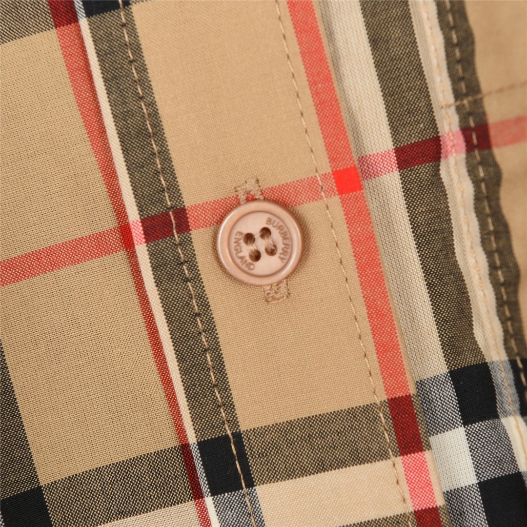 Burberry/巴宝莉 经典胸前口袋格纹长袖衬衫