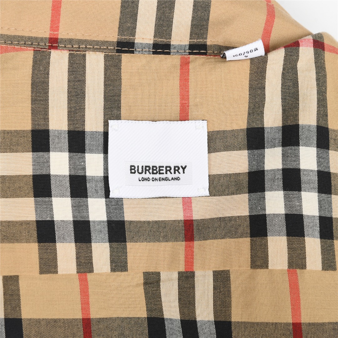 Burberry/巴宝莉 经典胸前口袋格纹长袖衬衫