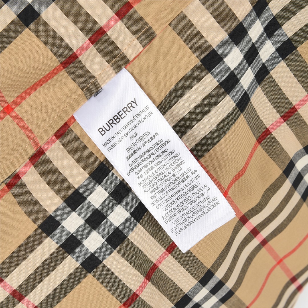 Burberry/巴宝莉 经典胸前口袋格纹长袖衬衫