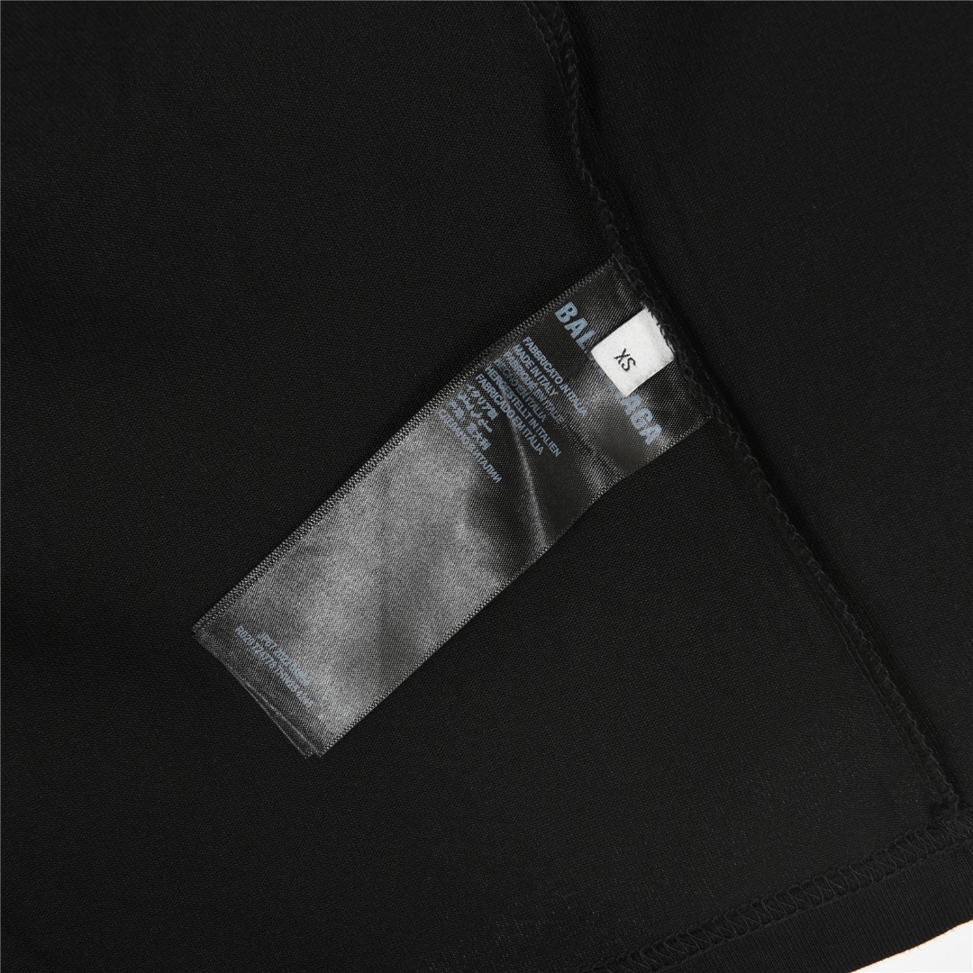 Balenciaga X adidas联名 三叶草logo压胶短袖T恤 面料采用300克重磅洗水纯棉