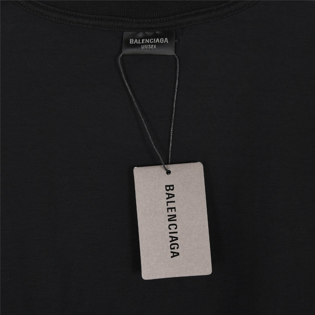 Balenciaga/巴黎世家 25ss 情人节限定爱心标语破洞短袖T恤