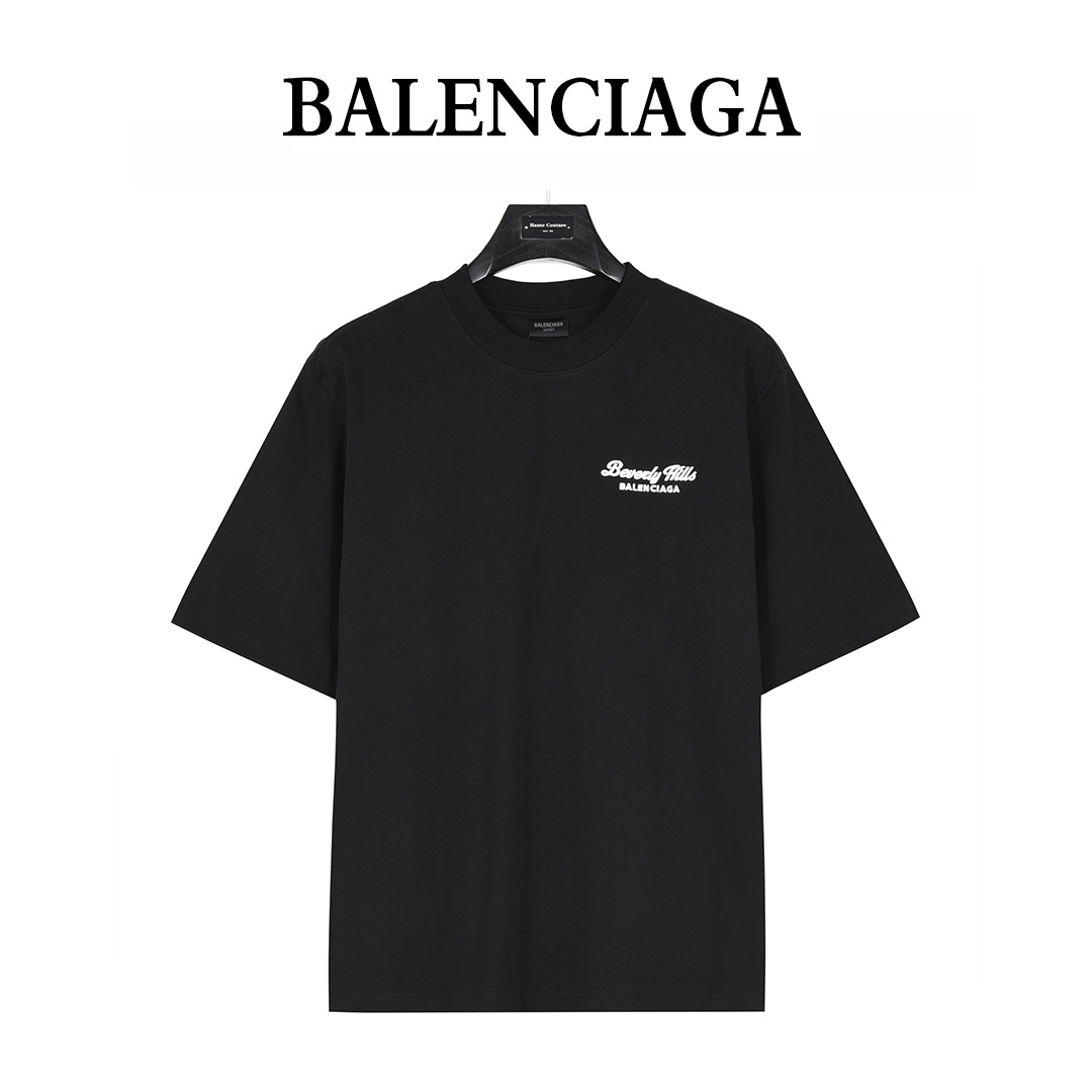 Balenciaga/巴黎世家 25ss 胸口小标logo刺绣短袖T恤
