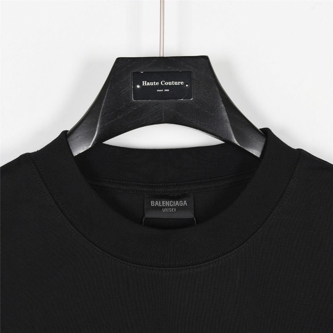 Balenciaga/巴黎世家 25ss 胸口小标logo刺绣短袖T恤