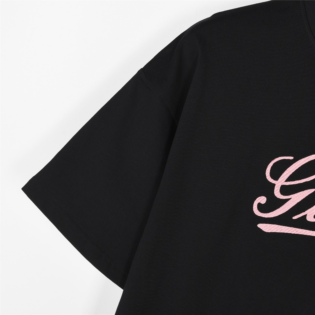Gucci/古驰 25ss 草写logo标识刺绣短袖T恤