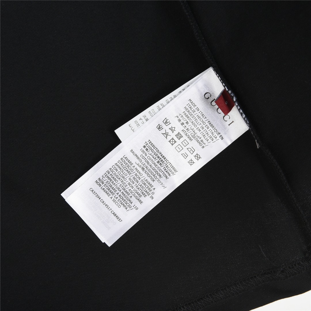 Gucci/古驰 25ss 草写logo标识刺绣短袖T恤