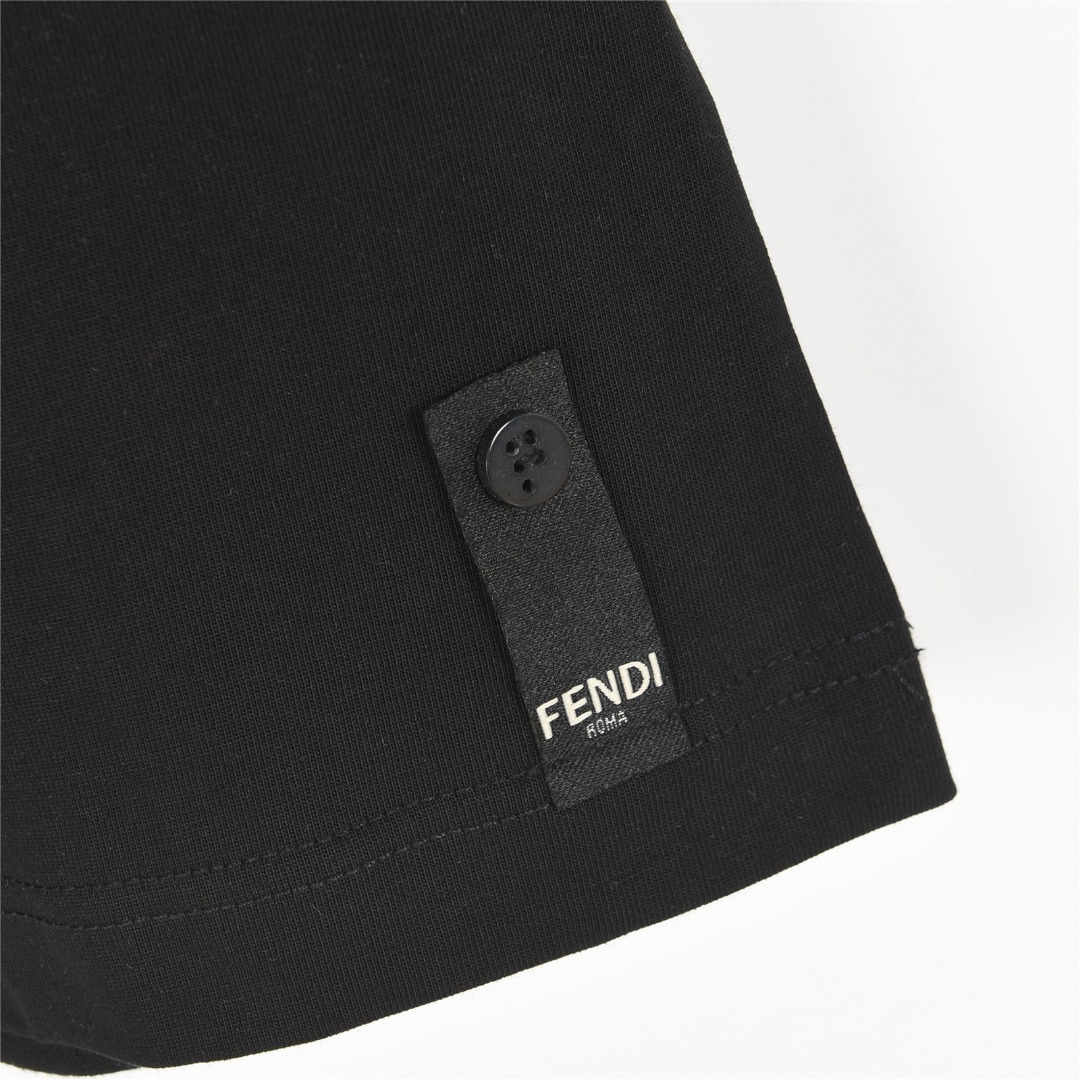 FENDI/芬迪 25ss 薯条刺绣短袖T恤
