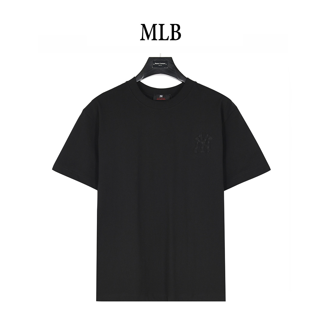MLB/洋基队 25ss 后背大logo暗纹刺绣短袖T恤 胸前小logo