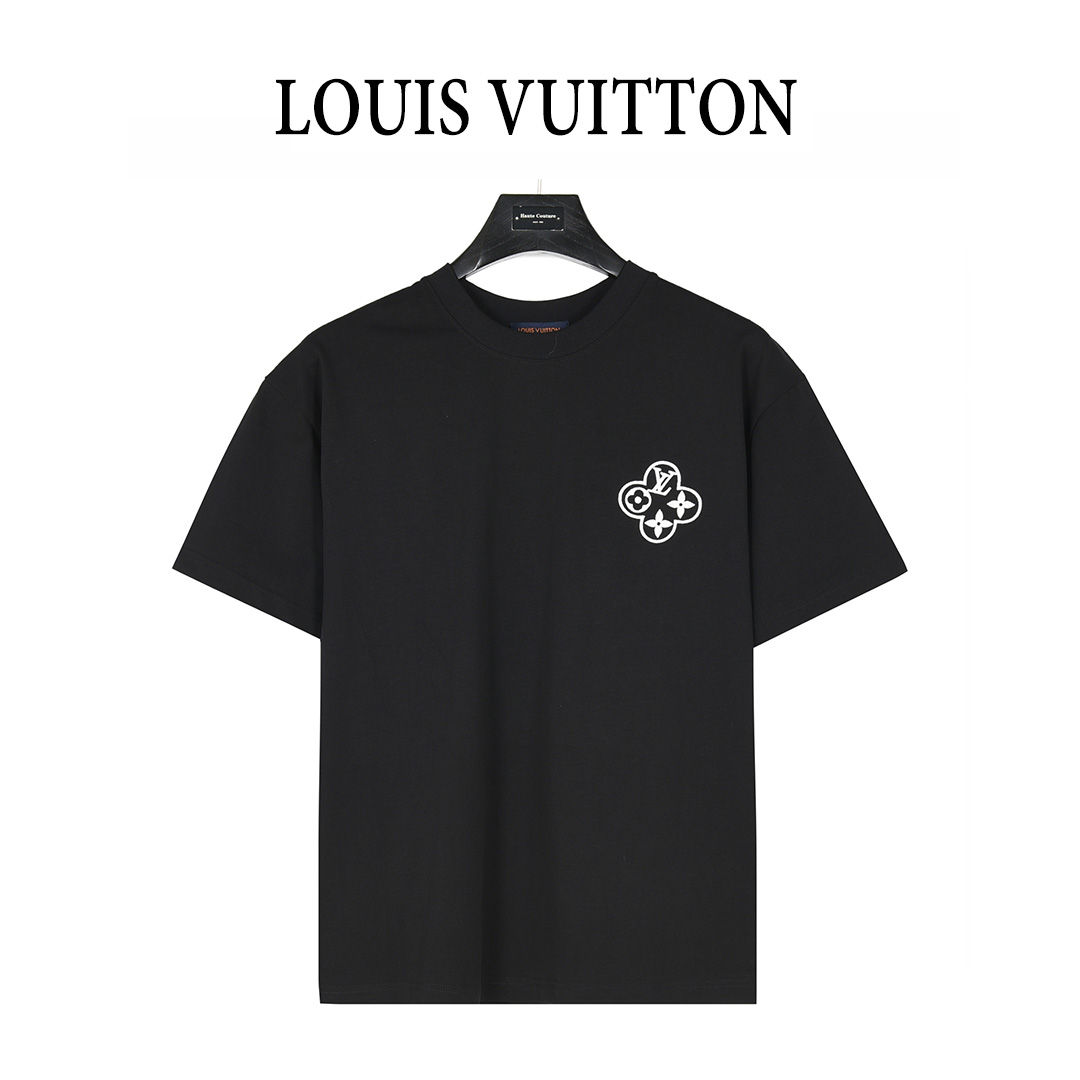 Louis Vuitton/路易威登 25ss 后背链条圆圈刺绣短袖T恤