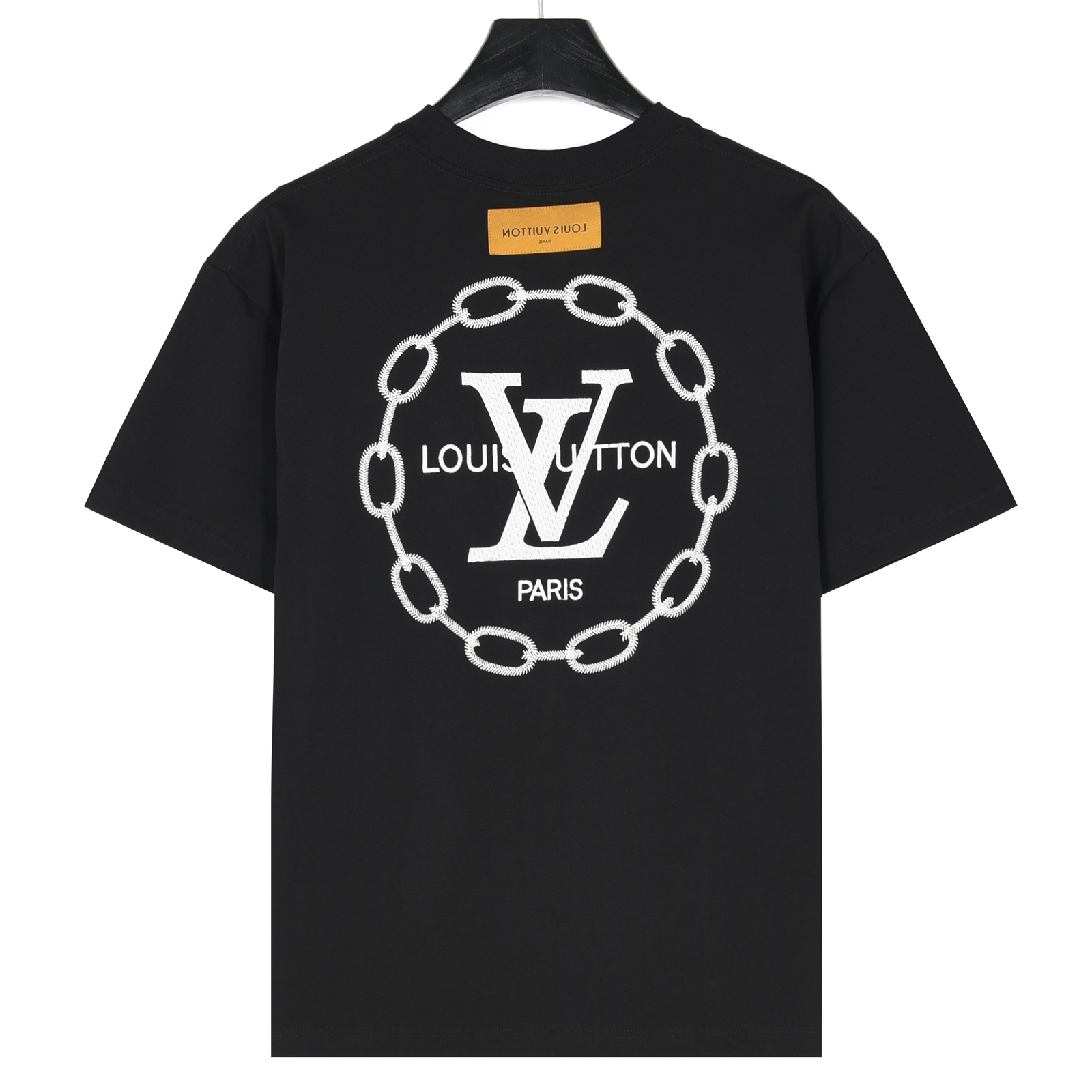 Louis Vuitton/路易威登 25ss 后背链条圆圈刺绣短袖T恤
