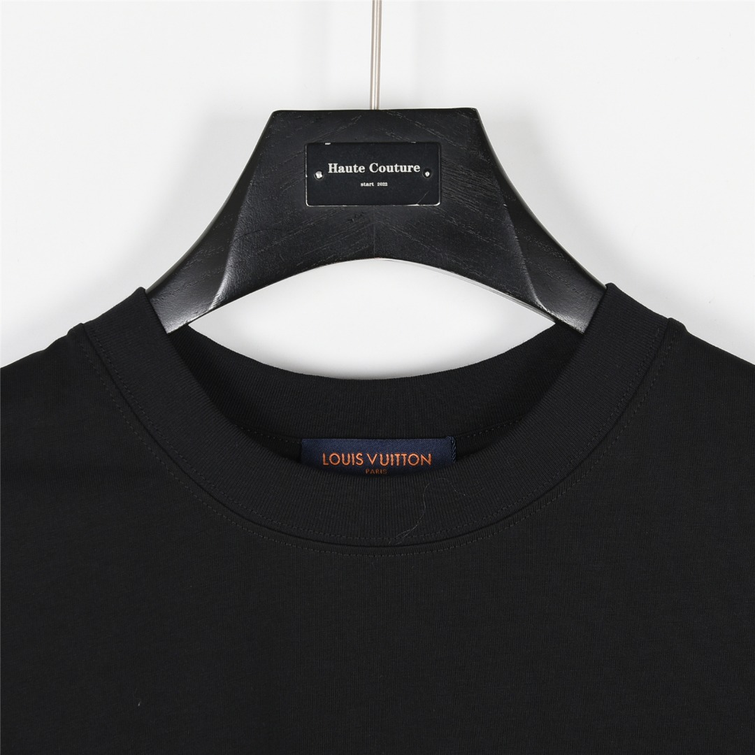 Louis Vuitton/路易威登 25ss 后背链条圆圈刺绣短袖T恤