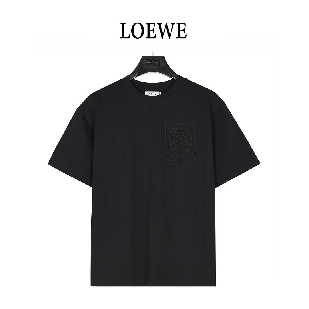 Loewe/罗意威 25ss 胸口凹凸logo压胶短袖T恤