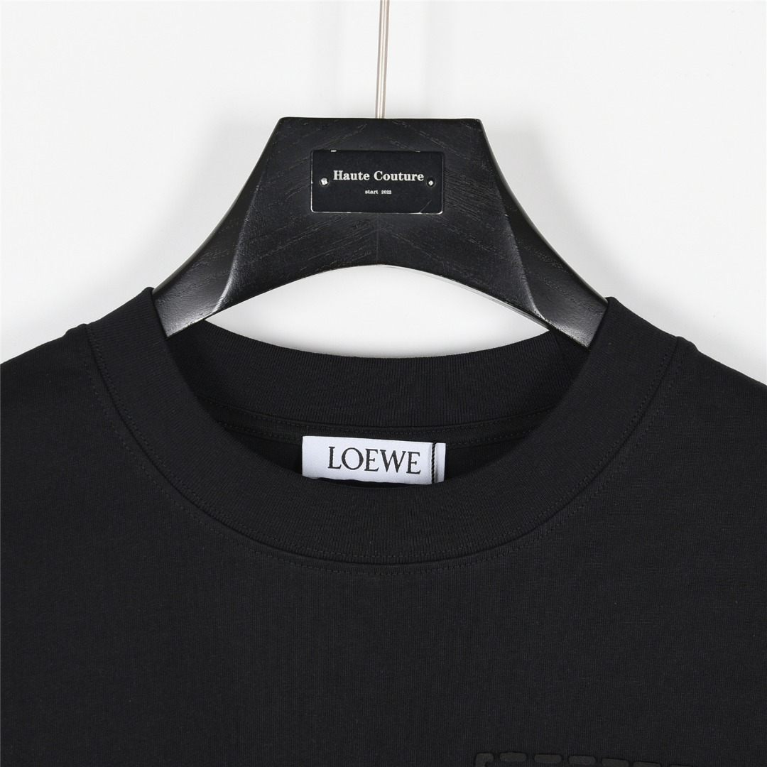 Loewe/罗意威 25ss 胸口凹凸logo压胶短袖T恤