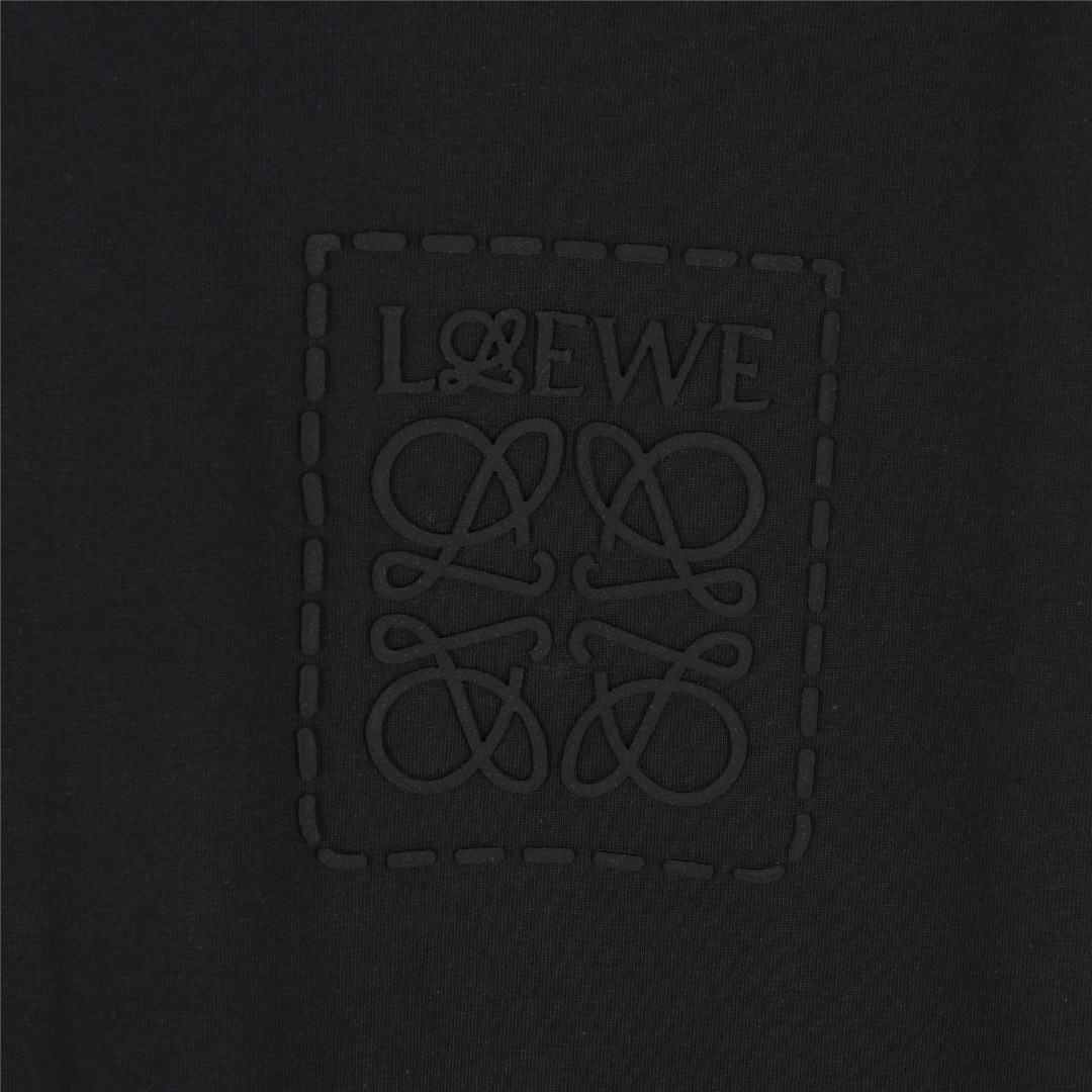 Loewe/罗意威 25ss 胸口凹凸logo压胶短袖T恤