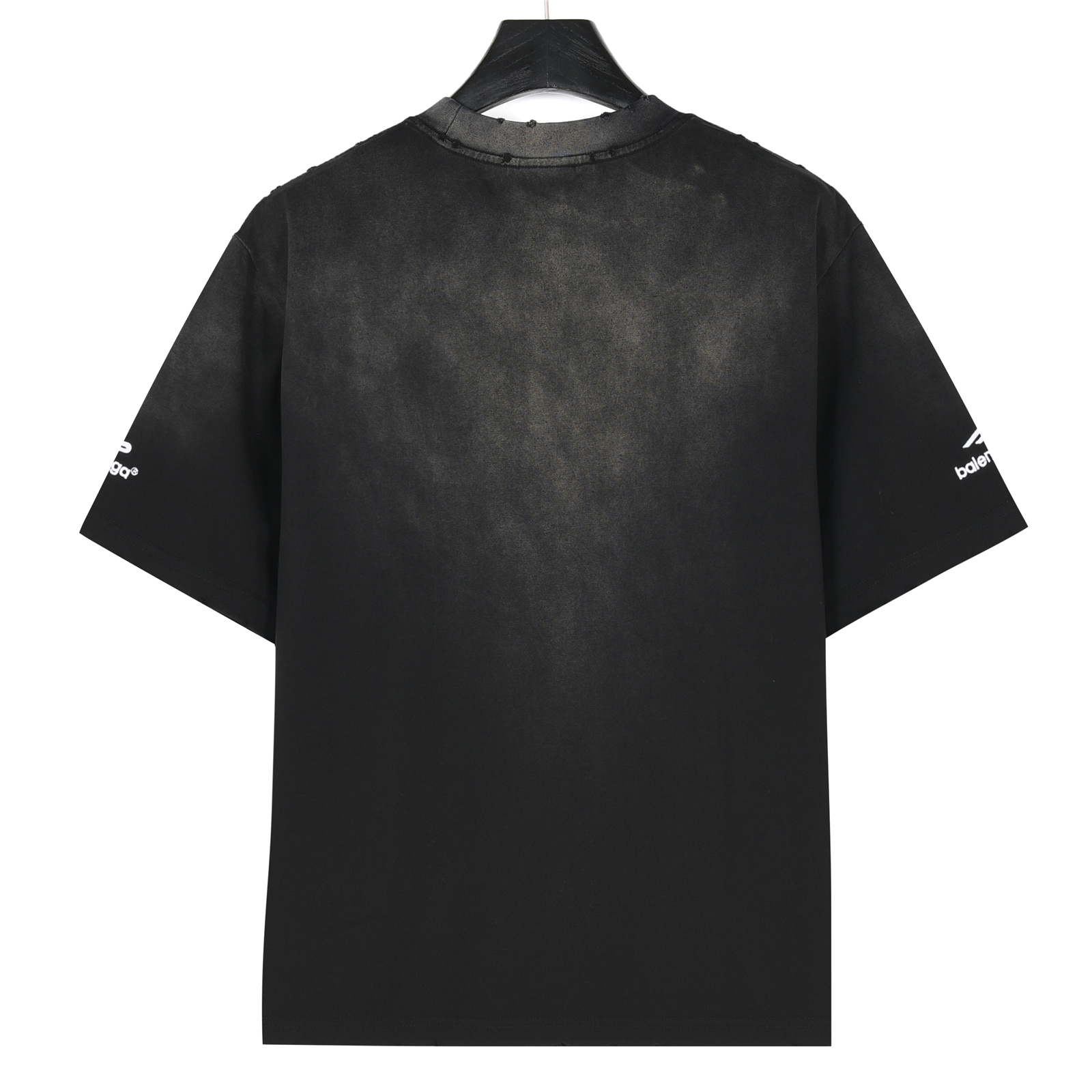 Balenciaga/巴黎世家 25ss 3M小标logo刺绣复古洗水破洞短袖T恤洗水做旧黑-莆田鞋,莆田鞋货源,高仿鞋,高仿鞋货源,安福档口,莆田高仿鞋,莆田鞋批发,高仿鞋批发,莆田高仿运动鞋,高仿运动鞋,莆田运动鞋 Balenciaga/巴黎世家 25ss 3M小标logo刺绣复古洗水破洞短袖T恤洗水做旧黑
