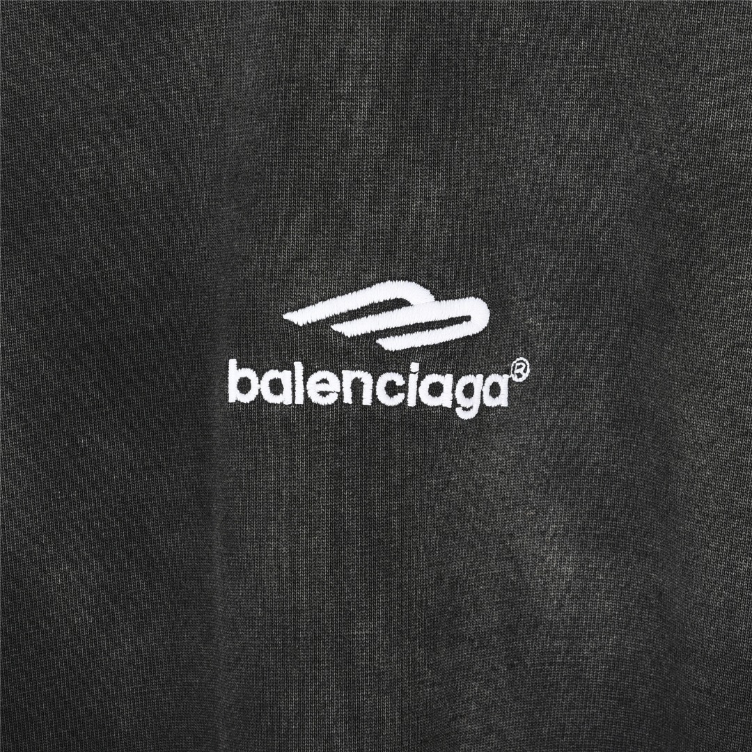 Balenciaga/巴黎世家 25ss 3M小标logo刺绣复古洗水破洞短袖T恤洗水做旧黑-莆田鞋,莆田鞋货源,高仿鞋,高仿鞋货源,安福档口,莆田高仿鞋,莆田鞋批发,高仿鞋批发,莆田高仿运动鞋,高仿运动鞋,莆田运动鞋 Balenciaga/巴黎世家 25ss 3M小标logo刺绣复古洗水破洞短袖T恤洗水做旧黑