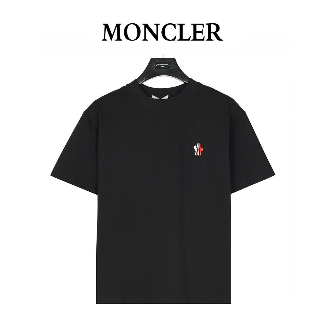 Moncler/蒙口 25ss 小标刺绣及后背立体logo压胶短袖T恤