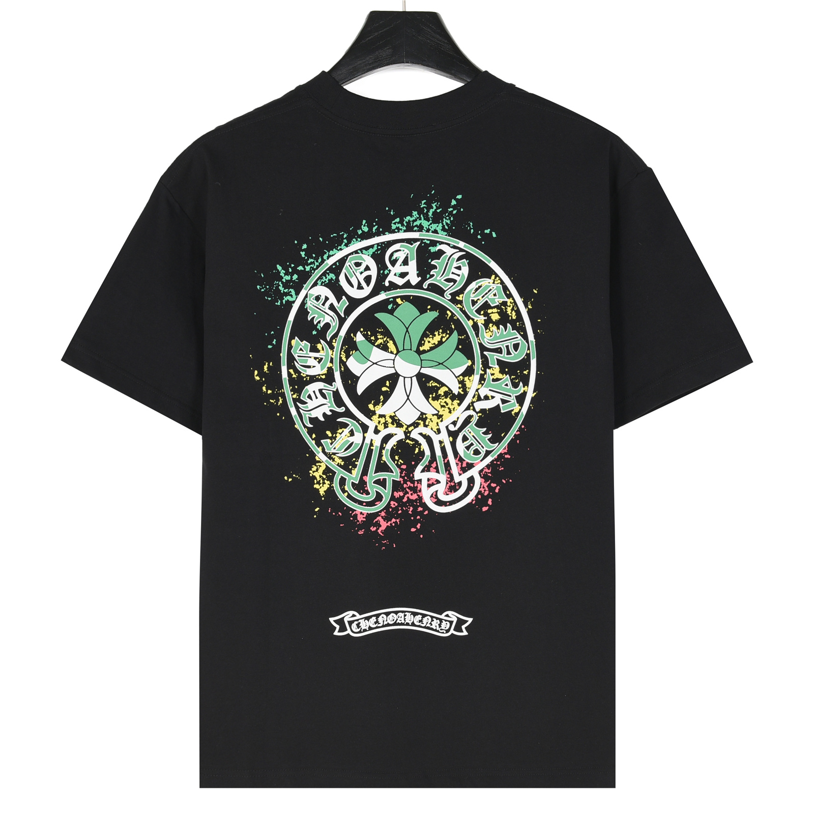 ChromeHearts/克罗心 25ss 彩色马蹄十字架发泡印花短袖T恤