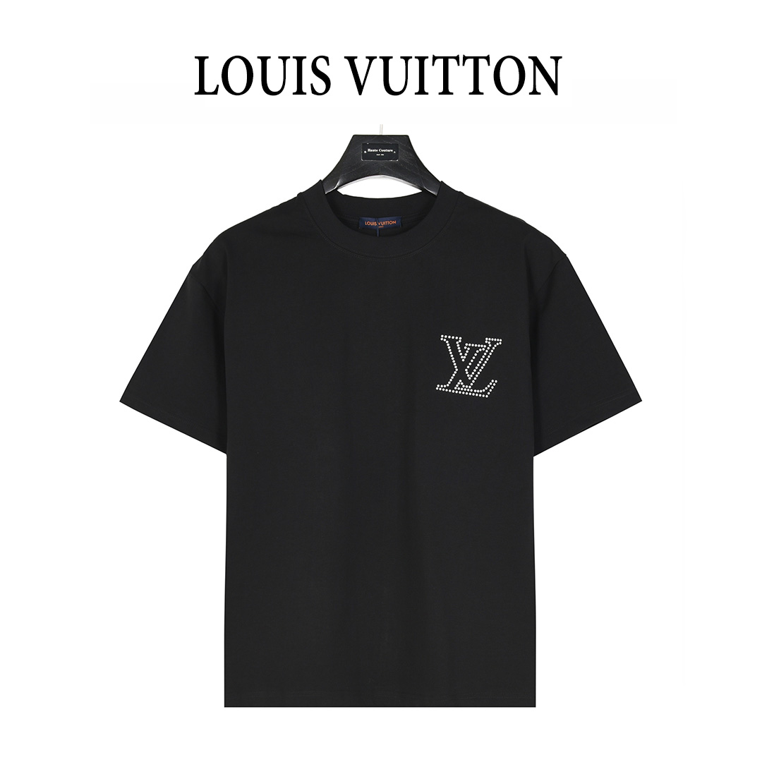 Louis Vuitton/路易威登 25ss logo及四叶草烫银短袖T恤