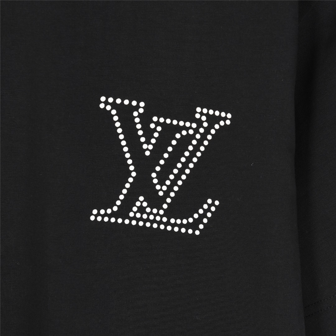 Louis Vuitton/路易威登 25ss logo及四叶草烫银短袖T恤