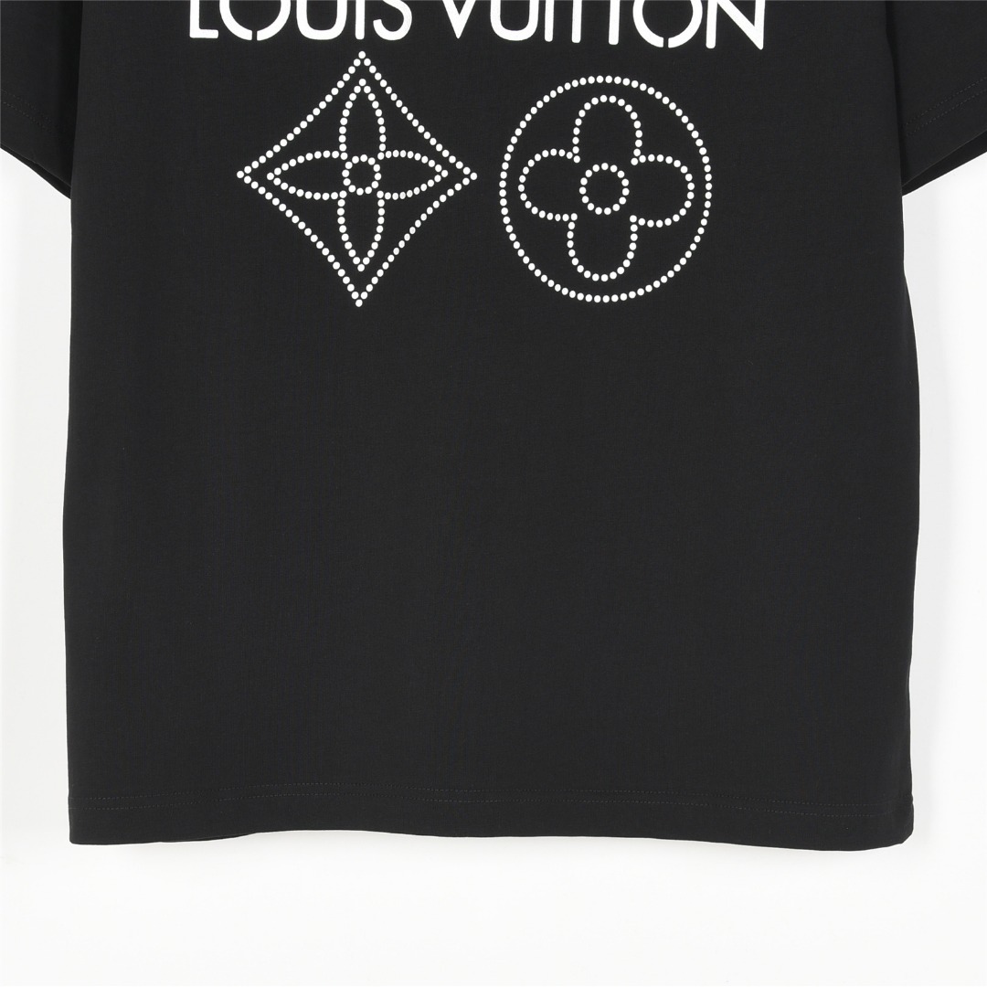 Louis Vuitton/路易威登 25ss logo及四叶草烫银短袖T恤
