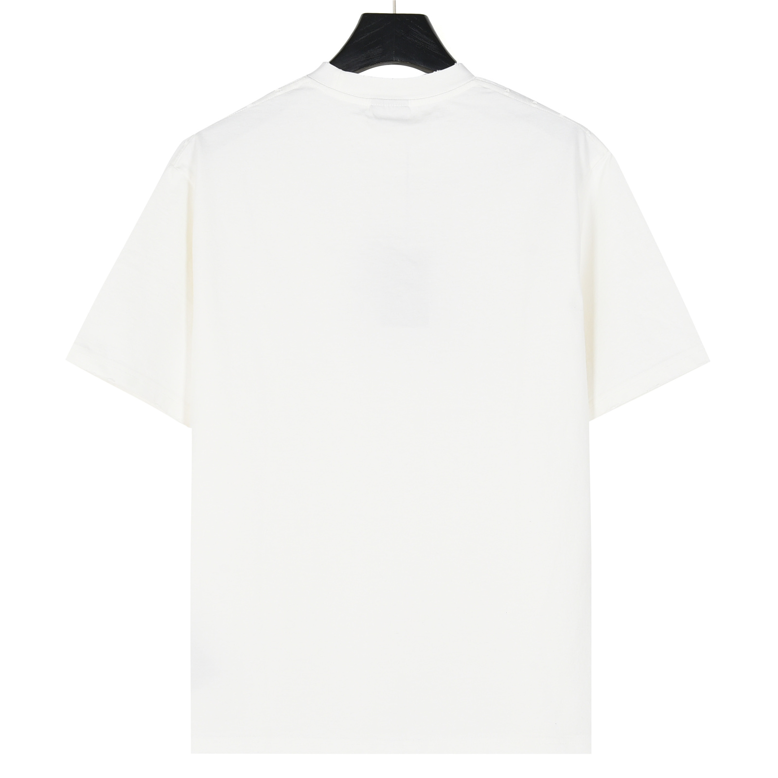 Balenciaga 巴黎世家 25ss 双B刺绣及3D重影喷墨logo破洞短袖T恤