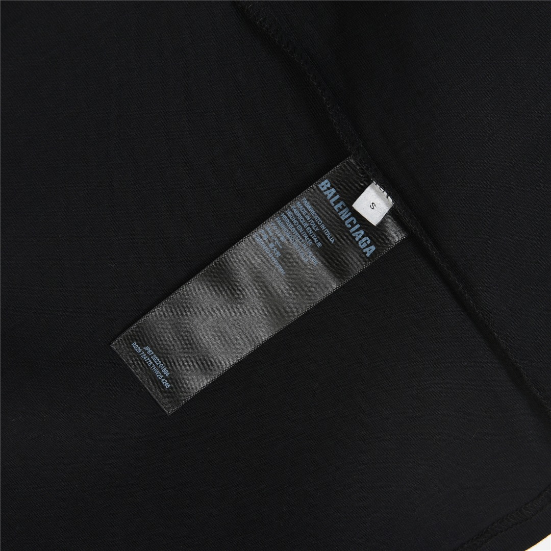 Balenciaga/巴黎世家 模糊可乐喷墨印花短袖T恤