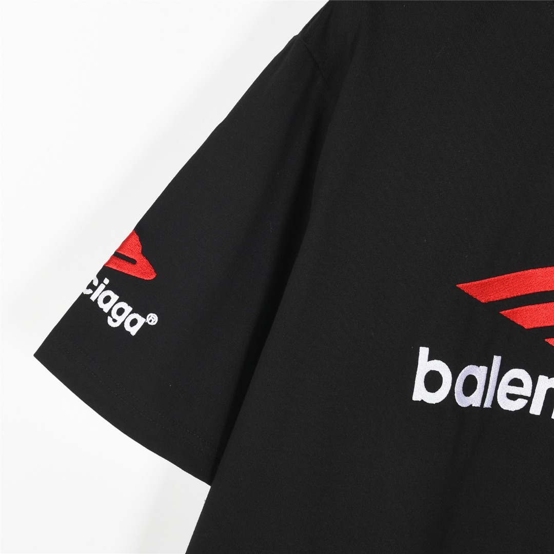 Balenciaga/巴黎世家 3M标logo字母重工刺绣短袖T恤