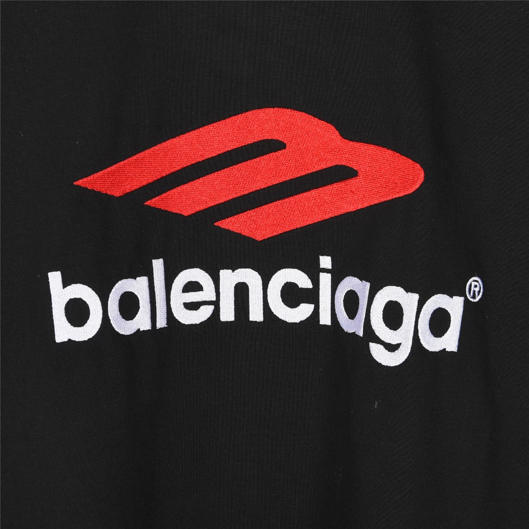 Balenciaga/巴黎世家 3M标logo字母重工刺绣短袖T恤