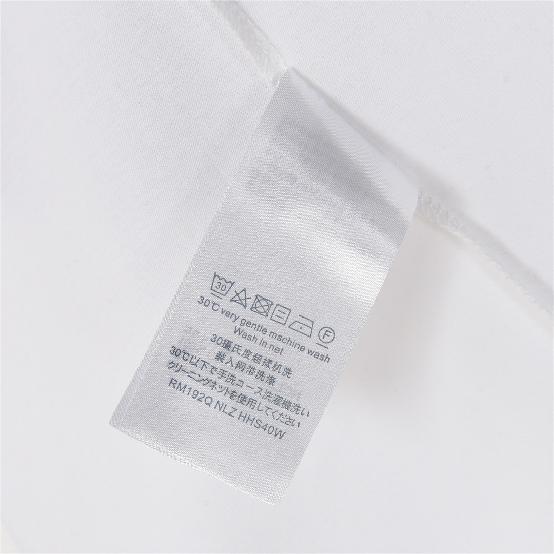 Louis Vuitton/路易威登 25ss 蓝色植绒标语印花短袖T恤