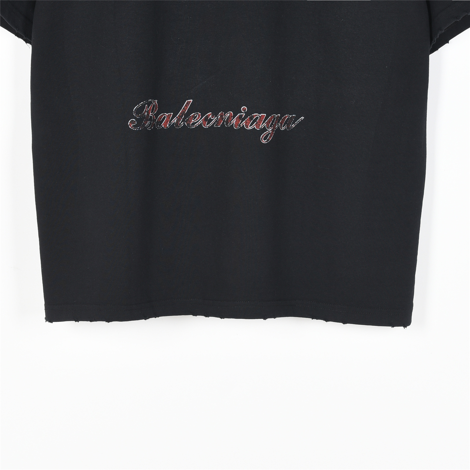 Balenciaga/巴黎世家 东京铁塔数码直喷破洞短袖T恤