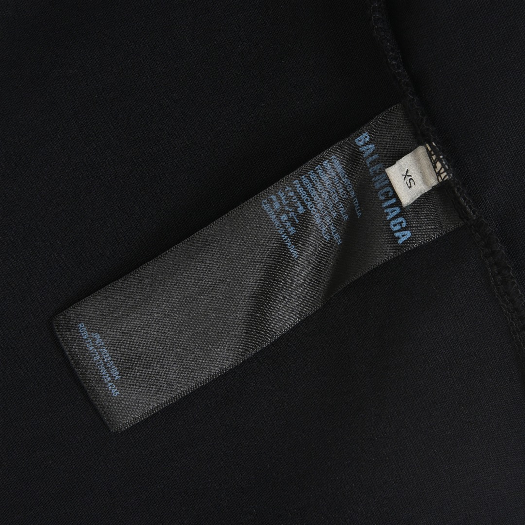 Balenciaga/巴黎世家 东京铁塔数码直喷破洞短袖T恤