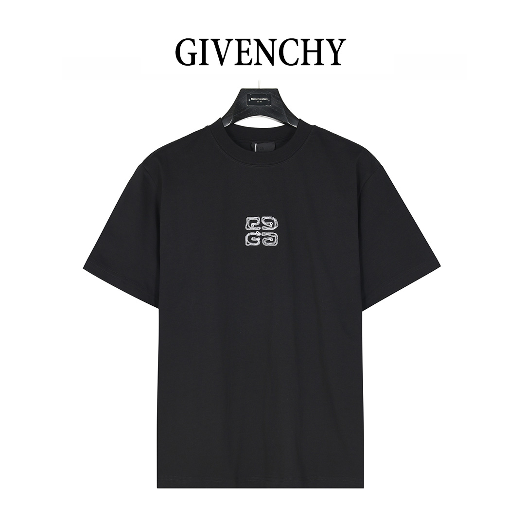 GIVENCHY/纪梵希 25ss 宫格及后背logo立体刺绣短袖T恤