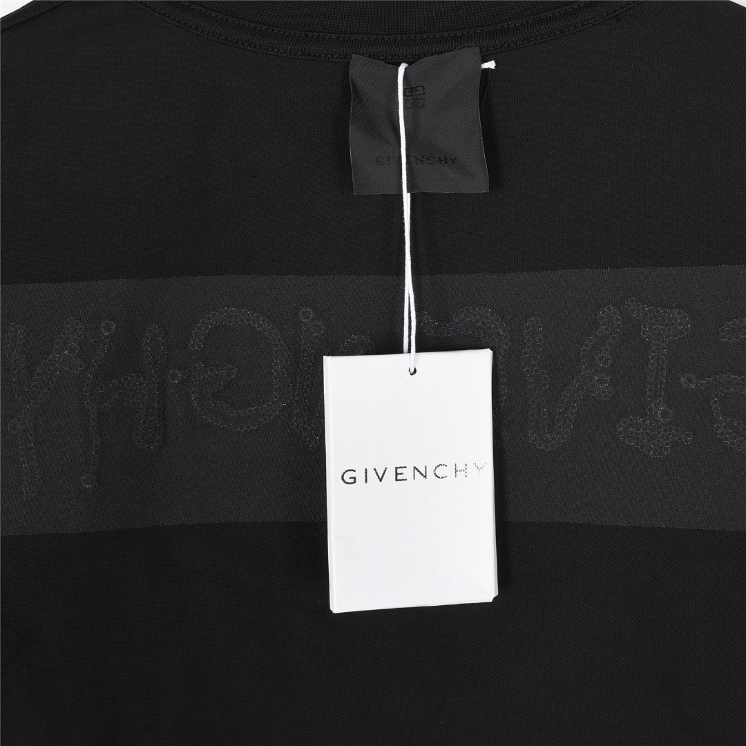 GIVENCHY/纪梵希 25ss 宫格及后背logo立体刺绣短袖T恤