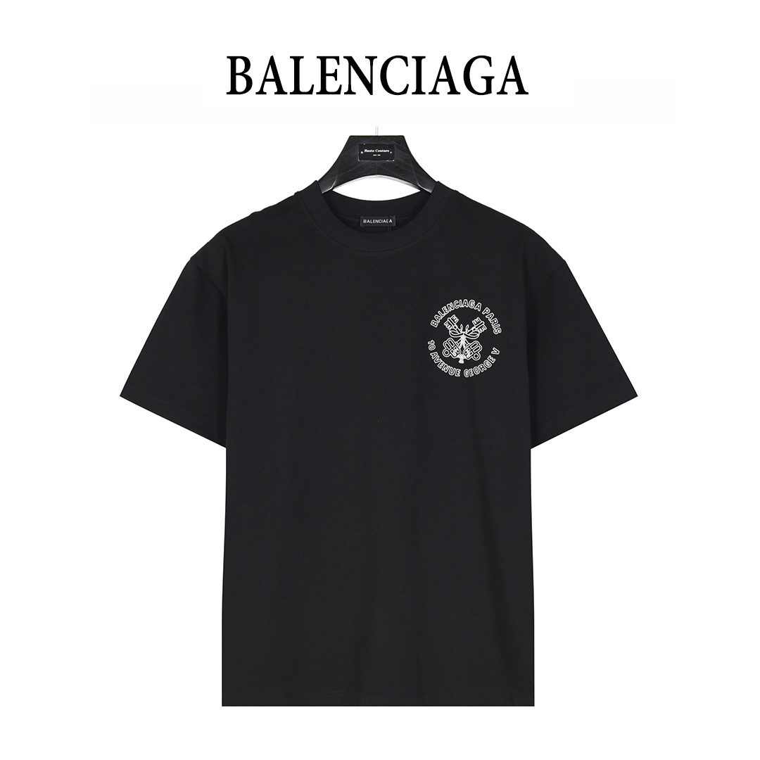 Balenciaga/巴黎世家 25ss 钥匙徽章logo印花短袖T恤