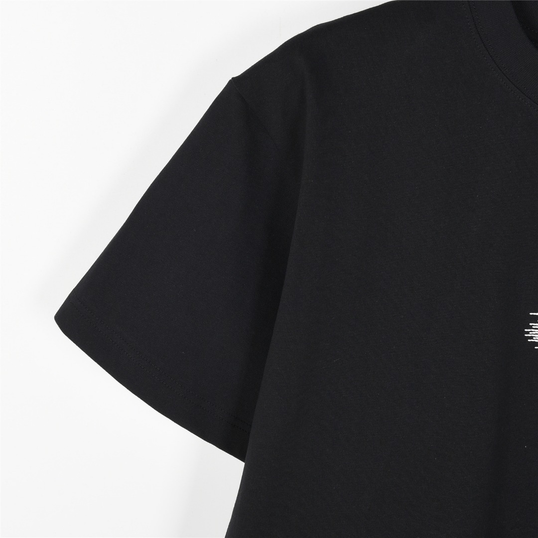 Louis Vuitton/路易威登 25ss 简约logo刺绣短袖T恤 黑色 白色