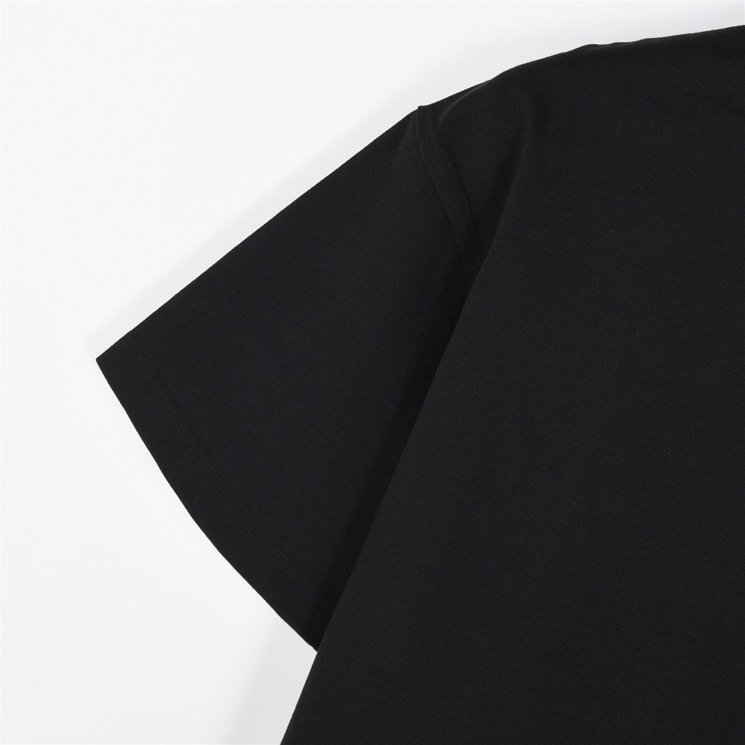 LouisVuitton/路易威登 25ss 珍珠logo字母烫钻短袖T恤