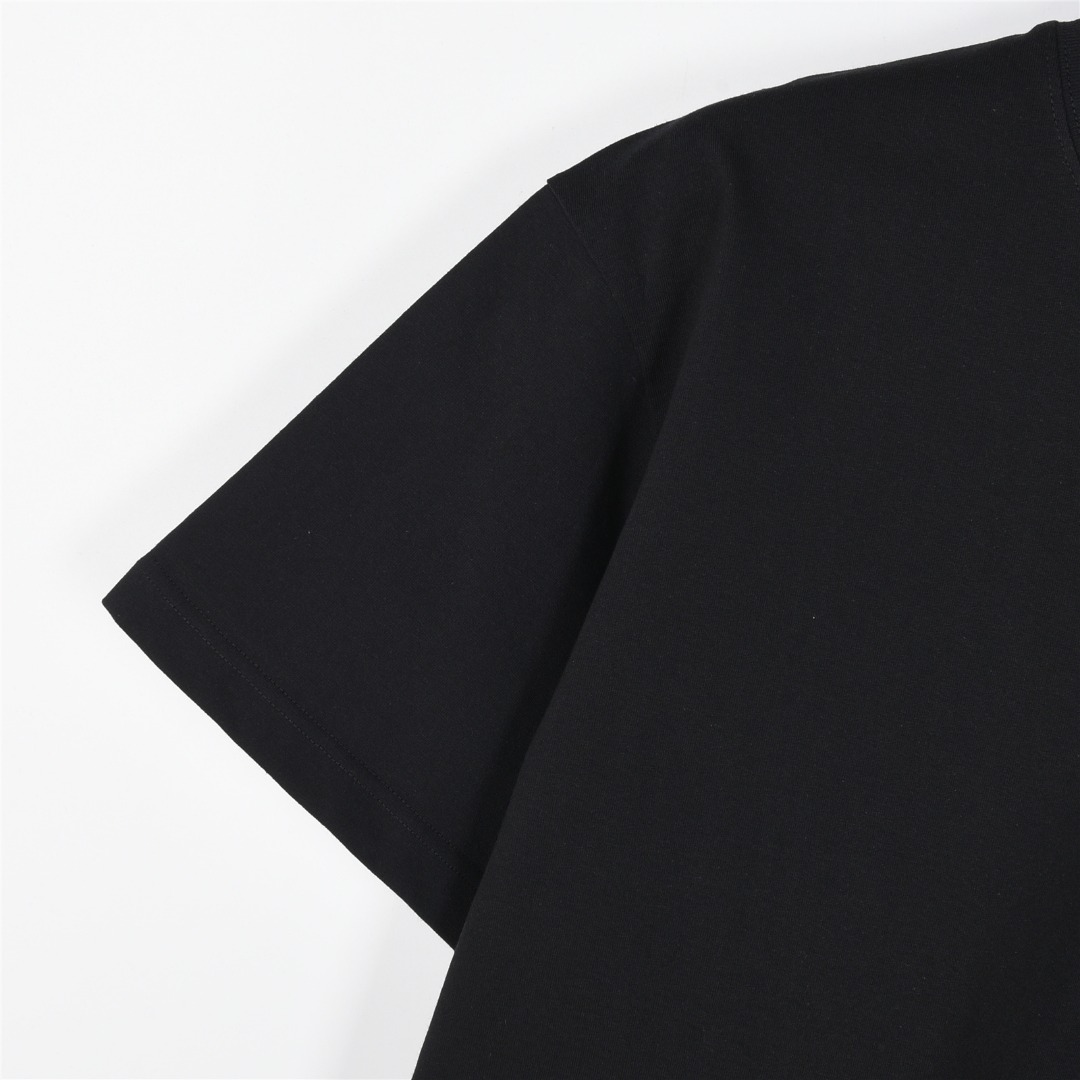 Prada/普拉达 25ss 红色logo饰条刺绣短袖T恤