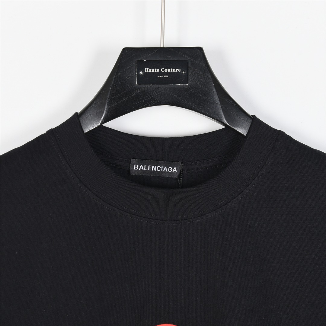 Balenciaga/巴黎世家 25ss 涂鸦多logo字母发泡印花短袖T恤