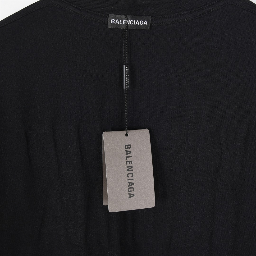 Balenciaga/巴黎世家 25ss 涂鸦多logo字母发泡印花短袖T恤