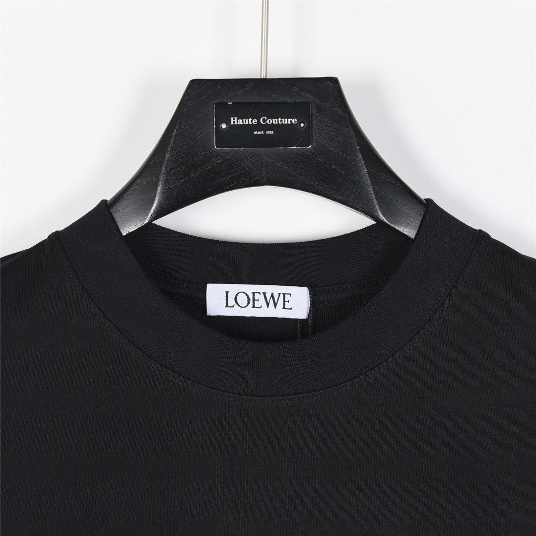 Loewe/罗意威 25ss 不规则徽标logo撞色刺绣短袖T恤