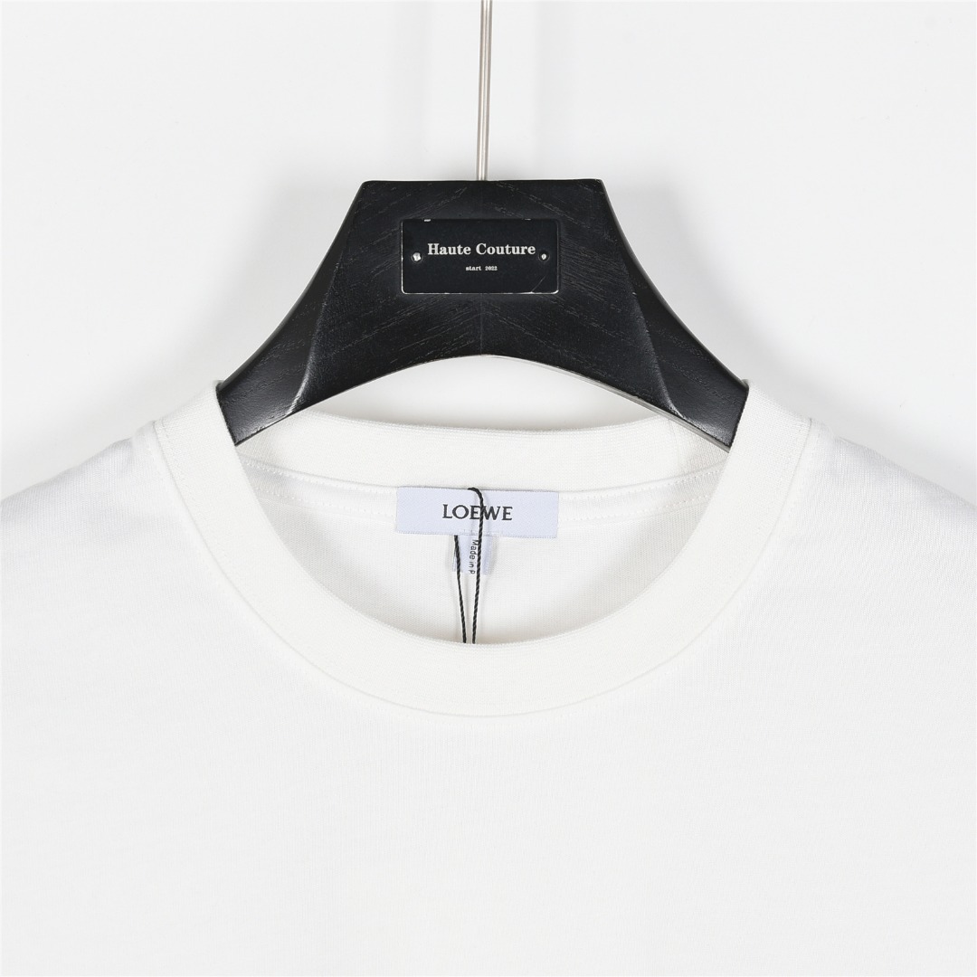 Loewe/罗意威 25ss 联名Suna Fujita 兔子徽标刺绣短袖T恤