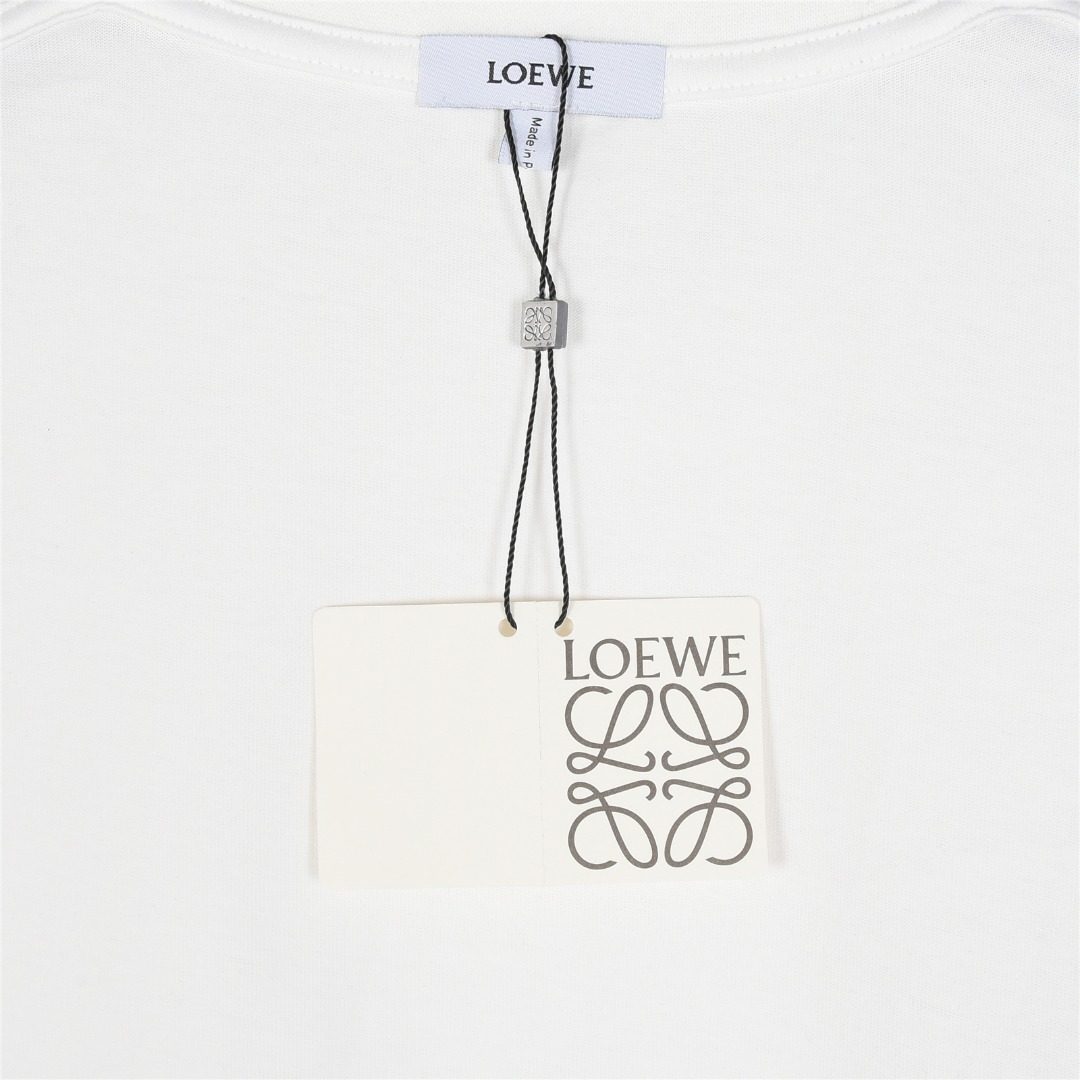 Loewe/罗意威 25ss 联名Suna Fujita 兔子徽标刺绣短袖T恤