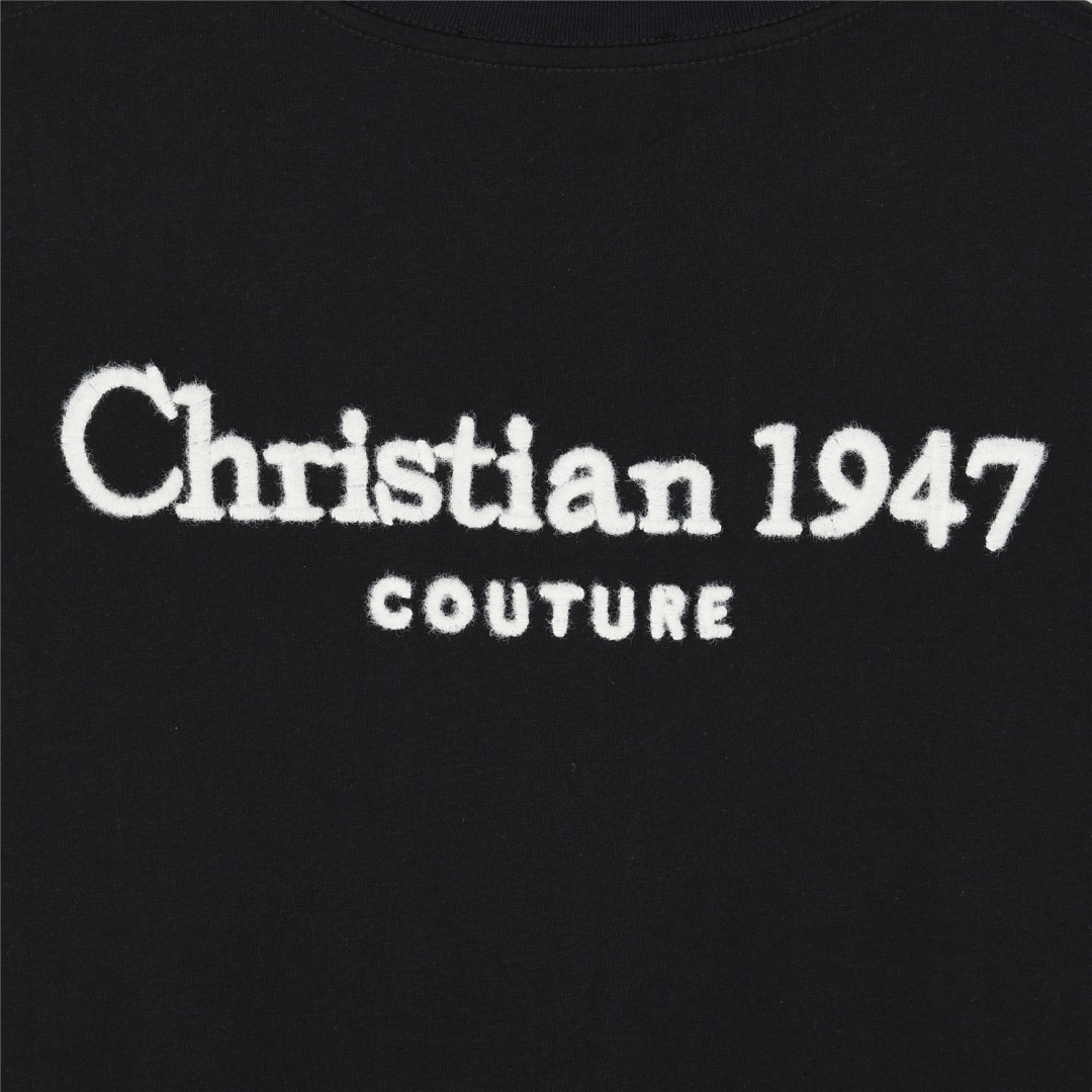 Dior/迪奥 25ss 1947标志Logo刺绣短袖T恤