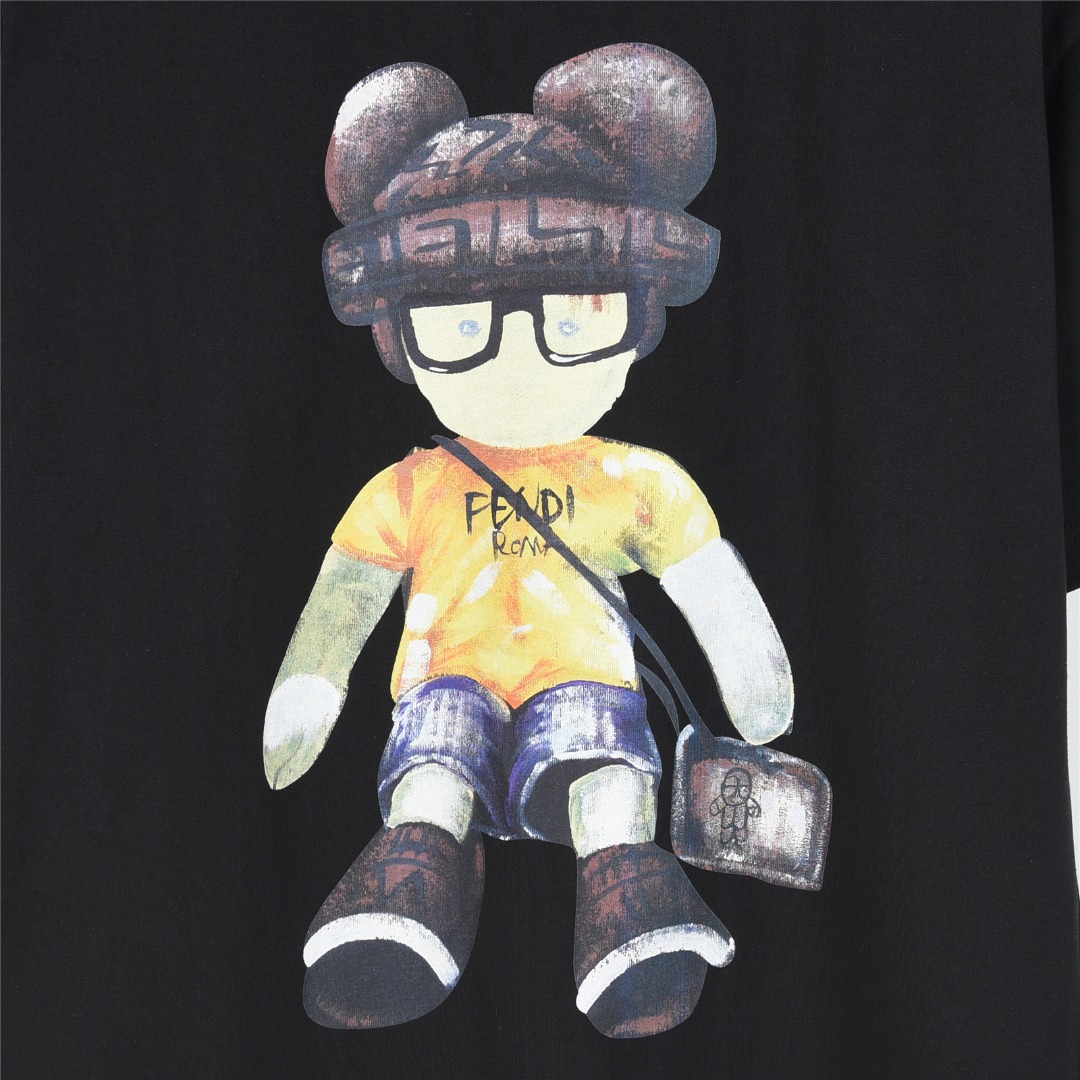 Fendi/芬迪 25ss 卡通人物手绘短袖T恤