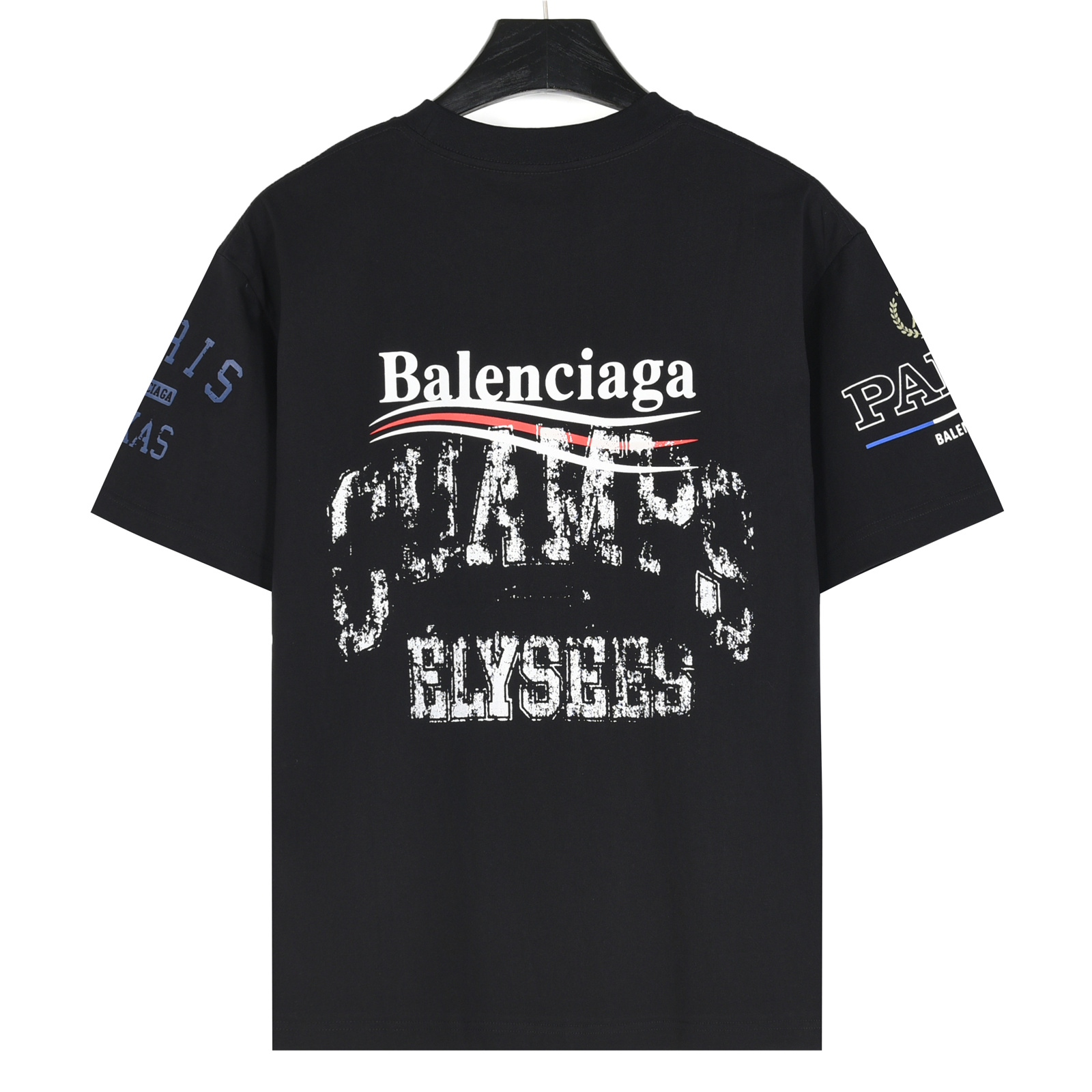 balenciaga & paris 25ss 联名多元素标识印花短袖T恤