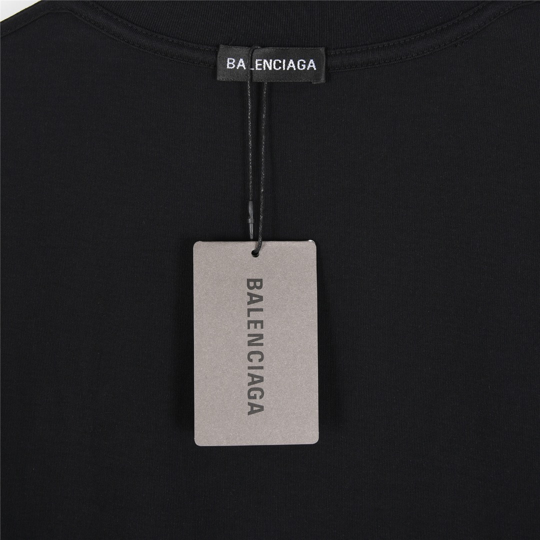 balenciaga & paris 25ss 联名多元素标识印花短袖T恤
