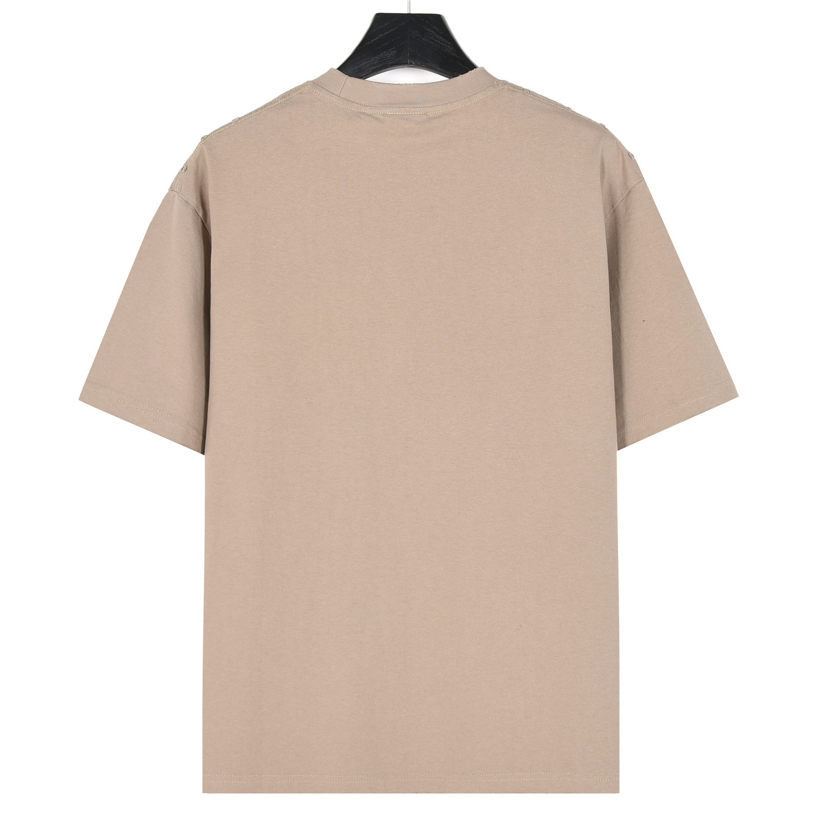 Balenciaga/巴黎世家 25ss 锁扣字母刺绣及喷墨破洞短袖T恤